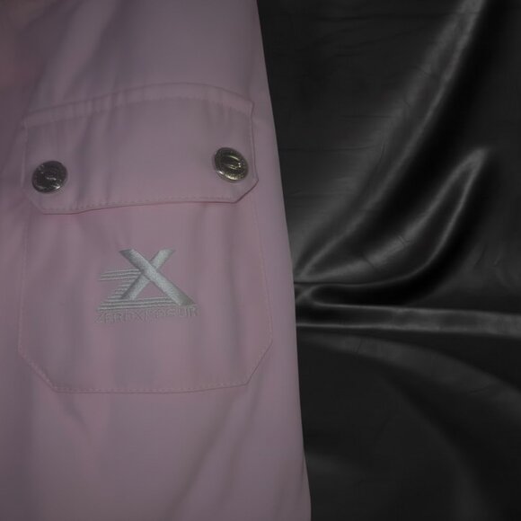 ZeroXposure Womens Windbreaker Jacket Pink White Full Zip Lightweight Size Large - Picture 5 of 8